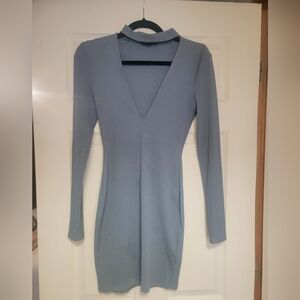 REVOLVE Selah Mini Dress in Dusty Blue